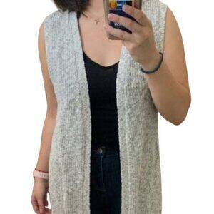 [Gap] Gray Sleeveless Open Cardigan - Size L